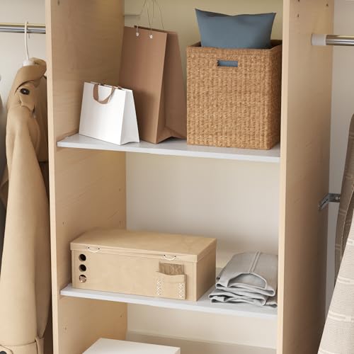 SANNO Expandable Closet Shelf Organizer, 17-31" Tension Shelf - DIY Expandable Shelf Dividers for Cabinet, Pantry, Wardrobe, Kitchen, Space-Saving Organizer, 1 Pack - size: 17-31'' x 11.8''W