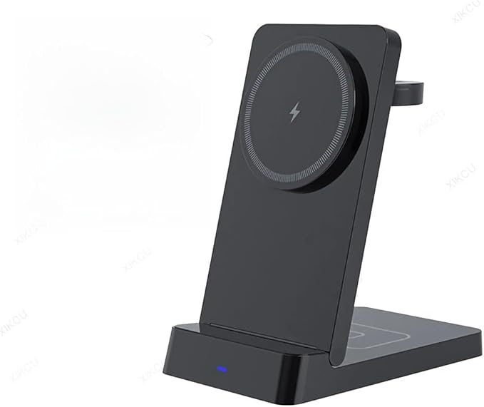 for Magsafe 3 in 1 Magnetic Wireless Charger for iPhone 17 16 15 14 13 12 Apple Watch Airpods Pro Foldable Fast Charging Station (Black)