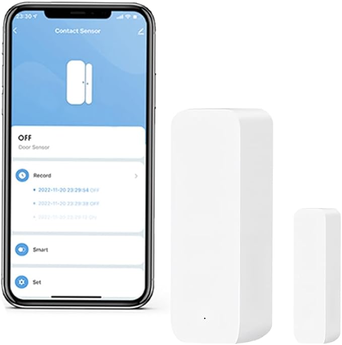 IHSENO WiFi Door Window Sensor,Smart Door Open/Closed Detector with App Alert,Wireless Entry Detector Sensor Alarm for Home Security&Automation (1Pack)