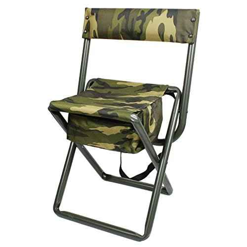 Rothco Deluxe Folding Stool with Pouch, Woodland Camo
