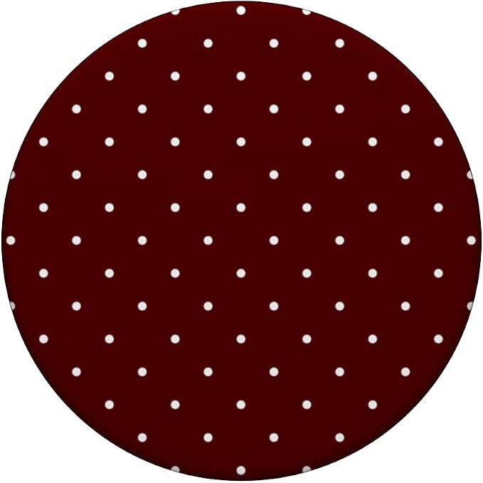 Maroon and White Polka Dot Aesthetic Cute Tiny Polkadot PopSockets PopWallet for MagSafe