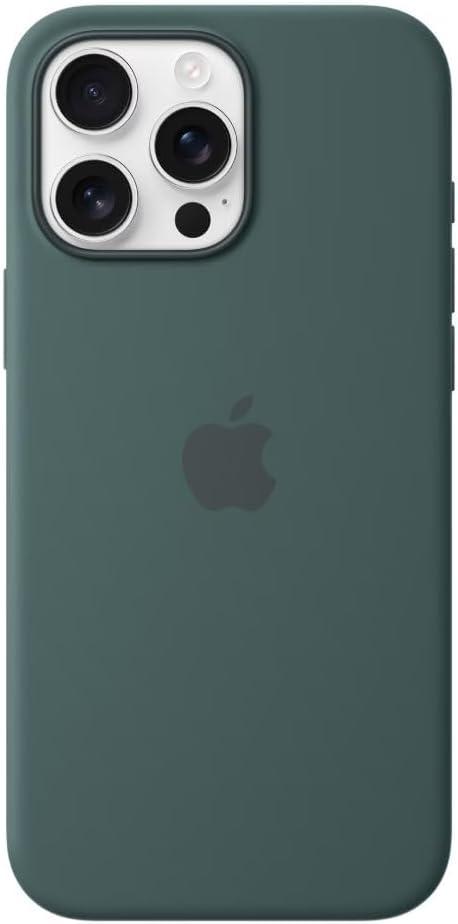 Apple iPhone 16 Pro Max Silicone Case with MagSafe and Camera Control: Lightweight Phone Case, Wireless Charging Compatible, Smooth Matte Finish; Lake Green