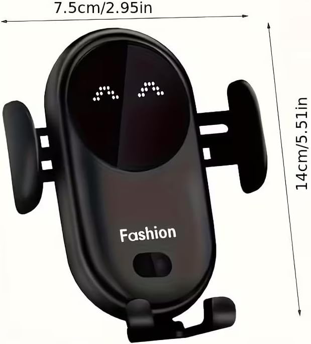 Wireless Car Charger with Air Vent Mount USB Phone Holder for iPhone 17/16/15/14/13/12 Black
