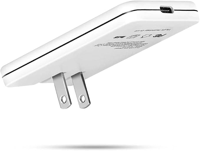 Top-Up 30W Dual Port USB Charger for USB A &amp USB C Devices with Ultra-Thin 30Watt USB C Charger Slim &amp Foldable Plug Charger (White)
