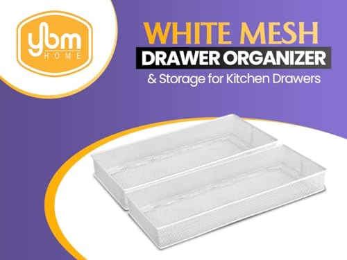 YBM HOME Silver Mesh Drawer Cabinet and or Shelf Organizer Bins, School Supply Holder Office Desktop Organizer Basket 1591s (1, 6x12x2 Inch) - size: 6x12x2 Inch