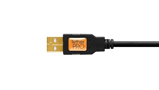 Tether Tools TetherPro USB 2.0 A Male to Mini-B 8 Pin Cable | For Fast Transfer and Connection Between Camera and Computer | Non-Reflective Black | Fast Reliable Data Transfer