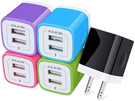 USB Wall Plug Multi USBA AC Power Charger Adapter USB-A Block Cube iPhone | iPad Samsung Google Pixel LG Camera Phones &amp Tablets Charge Multiple USB Plug Station Base