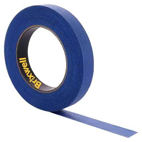 Brixwell 3 Rolls - Pro Blue Painters Masking Tape 3/4 Inch x 60 Yard Made in the USA