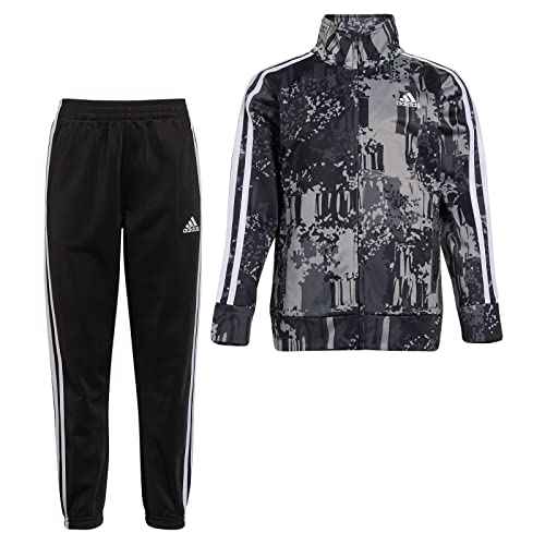WDIRARA Men's 2 Piece Outfit Colorblock Letter Print Sweatshirt and Drawstring Sweatpants Set