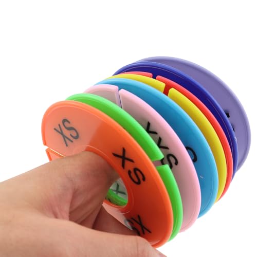 8PCS Reusable Multicoloured Plastic Wardrobe Round Hanging Rack Divider Clothes Partition for Decorating and Organising Wardrobes