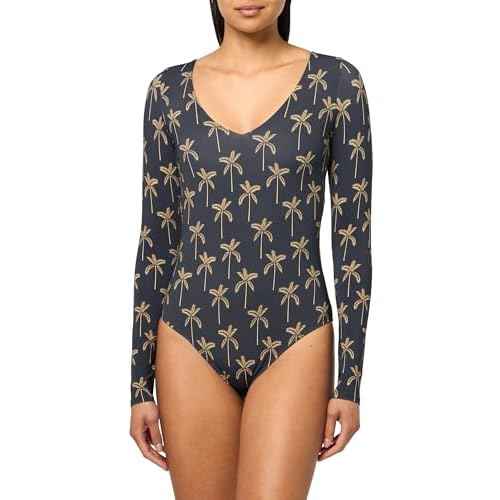 Body Glove Womens Long Sleeve Paddle One Piece Swimsuit with UPF 50+