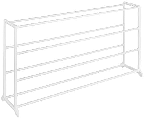 Whitmor 4 Tier 20 Pair Floor Shoe Rack - White - size: 4-Tier