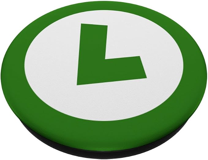 Super Green Letter L Video Game Icon Logo PopSockets PopGrip: Swappable Grip for Phones &amp Tablets PopSockets Adhesive PopGrip
