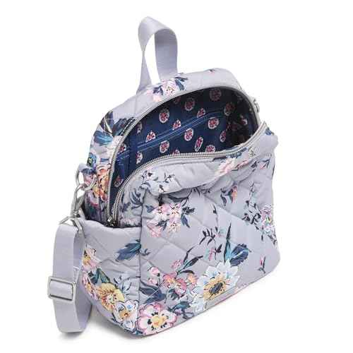 Vera Bradley Performance Twill Convertible Small Backpack, Parisian Bouquet