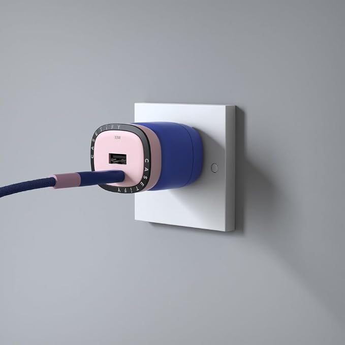 CASETiFY Powerthru 33W Fast Charger - Pink/Blue