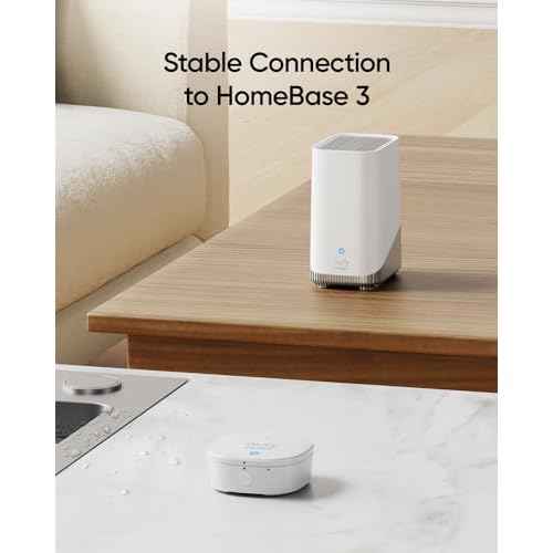 eufy Security Water and Freeze Sensor with Remote Alerts, IP65 Waterproof, 2-Year Battery Life, HomeBase Required, Compatible with HomeBase 2 and 3, Optional 24/7 Protection Service, App Control