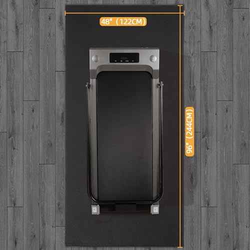 Fitvids High Density Home Gym Treadmill Exercise Bike Equipment Mat, 1/4" Thick, Multiple Sizes