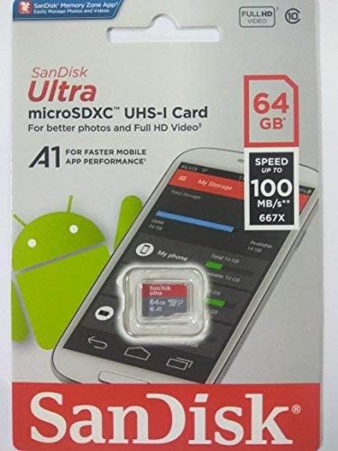 SanDisk 64GB Ultra Micro SDXC Memory Card Bundle Works with Samsung Galaxy J7 (2017), J7 (2018), J7 V (2018) Phone UHS-I Class 10 (SDSQUAR-064G-GN6MN) Plus Everything But Stromboli (TM) Card Reader