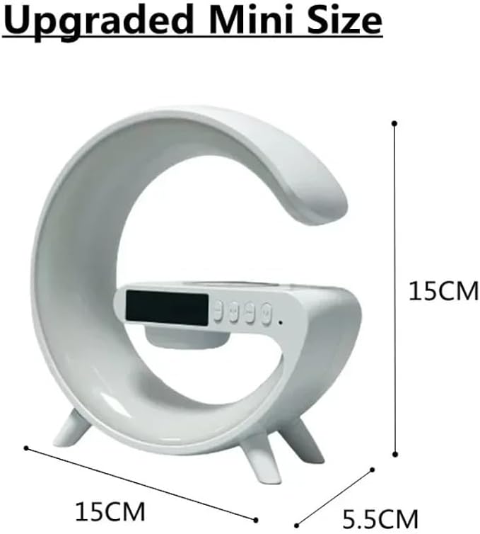 Desktop Mobile Phone Wireless Charger Pad Stand RGB Night Light Fast Charging Station for iPhone Samsung Xiaomi Huawei (Black)