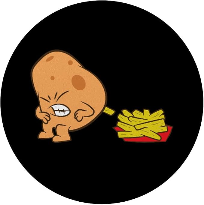 Funny Potato and French Fries PopSockets Adhesive PopGrip