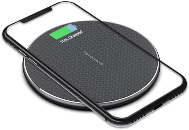 10W Qi-Certified Charging Pad Black Wireless Fast Charging Compatible with Models of iPhone/Samsung/Android and More