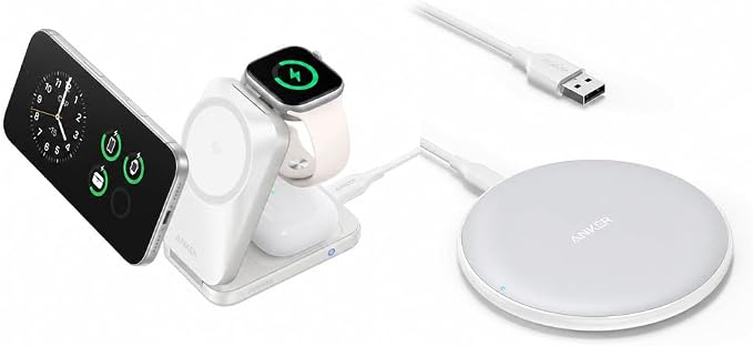 Anker Prime 3-in-1 Charging Station &amp Anker 313 Wireless Charger (Pad)