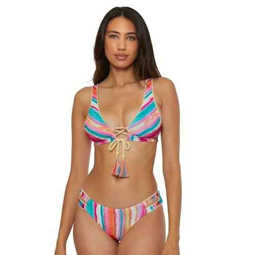 Lucky Brand Women's Porto Covo Tab Side Hipster Bikini Bottom, Swimwear Separates