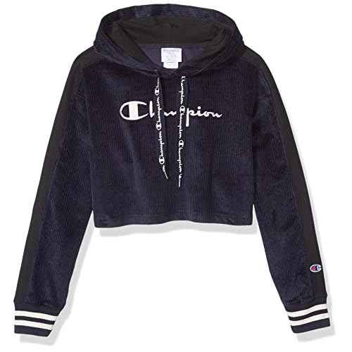 Champion Women's Corduroy Cropped Po Hood W/Reverse Weave
