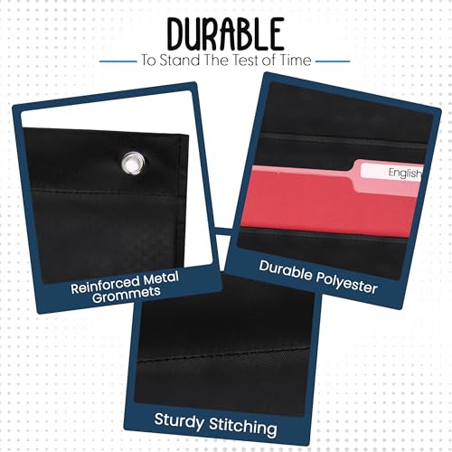 Essex Wares - 1 Pocket File Pocket Chart, Black - Versatile Wall Hanging File Folder Organizer for Classroom, Office, Home, and More - Wall Folder Organizer - Single Pocket - size: 1 Pocket