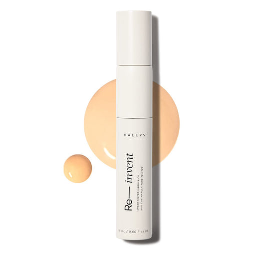 HALEYS Re-invent Sheer Tinted Marula Oil (Light Neutral), Skin Tint, Tinted BB Moisturizer, Tinted Foundation, Face Oil, Hydrate Skin, Flexible Shades, Low to Med Coverage, For All Skin Types