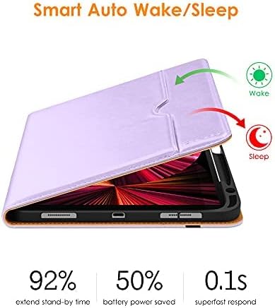 DTTO Case for iPad Pro 11 Inch 4th / 3rd / 2nd / 1st Generation 2022/2021/2020/2018Premium PU Leather Folio Stand Cover with Hand Strap Auto Wake/SleepMultiple Viewing Angles Black