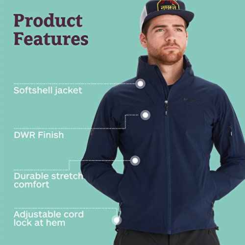 MARMOT Men's Alsek Jacket - Lightweight, Water-Resistant Softshell