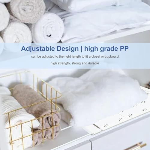 No Drilling Extendable Closet Shelf,Adjustable Metal Layered Separator Shelves DIY Divider Storage Rack for Bedroom Kitchen Wardrobe Cupboard Cabinet,1 Pack (13.8'' Wide,23.6''-39.4'' Long) - size: 23.6''-39.4'' Long