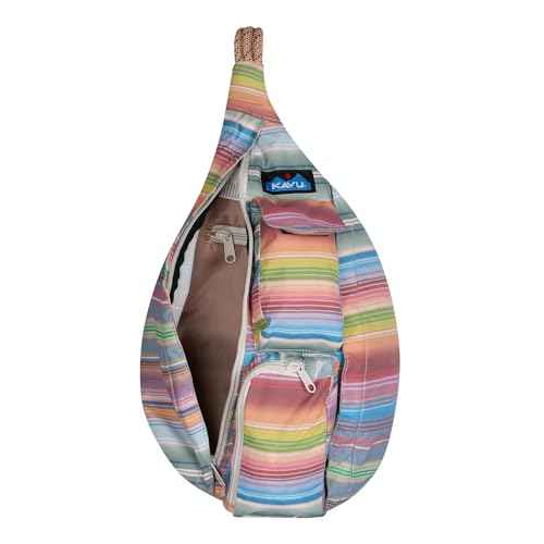 KAVU Mini Rope Sack Sling Crossbody Backpack - Rainbow Run
