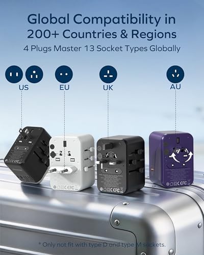 MOMAX Travel Essentials Bundle 6-in-1 70W Universal Travel Adapter GaN + Magnetic Wireless Power Bank 5000mAh