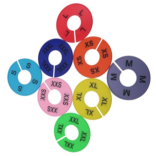 8PCS Reusable Multicoloured Plastic Wardrobe Round Hanging Rack Divider Clothes Partition for Decorating and Organising Wardrobes
