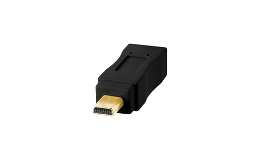 Tether Tools TetherPro USB 2.0 A Male to Mini-B 8 Pin Cable | For Fast Transfer and Connection Between Camera and Computer | Non-Reflective Black | Fast Reliable Data Transfer