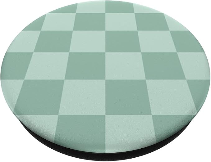 Mint Green Checkered PopSockets Adhesive PopGrip