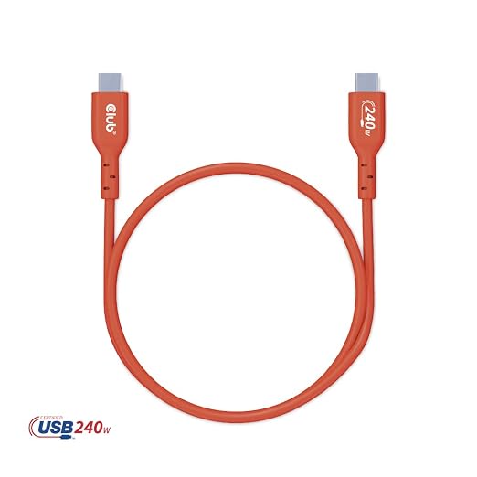 Club 3D CAC-1511 USB2 Type C to Type C Certified Bi-Directional Cable with 240W Charging 480Mb Data Transmission EPR 1m - 3.28ft