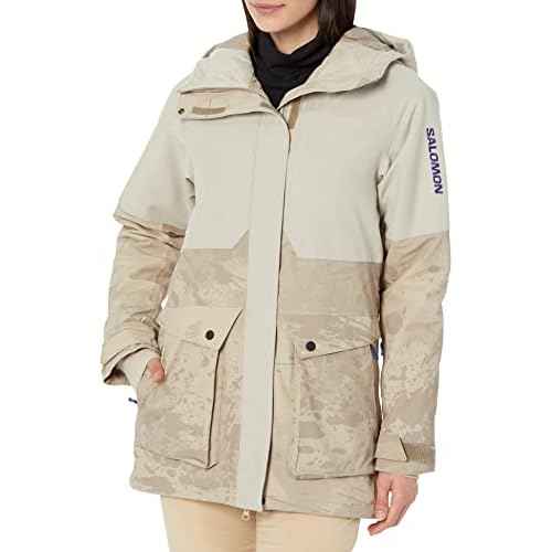 Salomon Snow Rebel Women's Ski Jacket, Winetasting/Heather, XX-Large