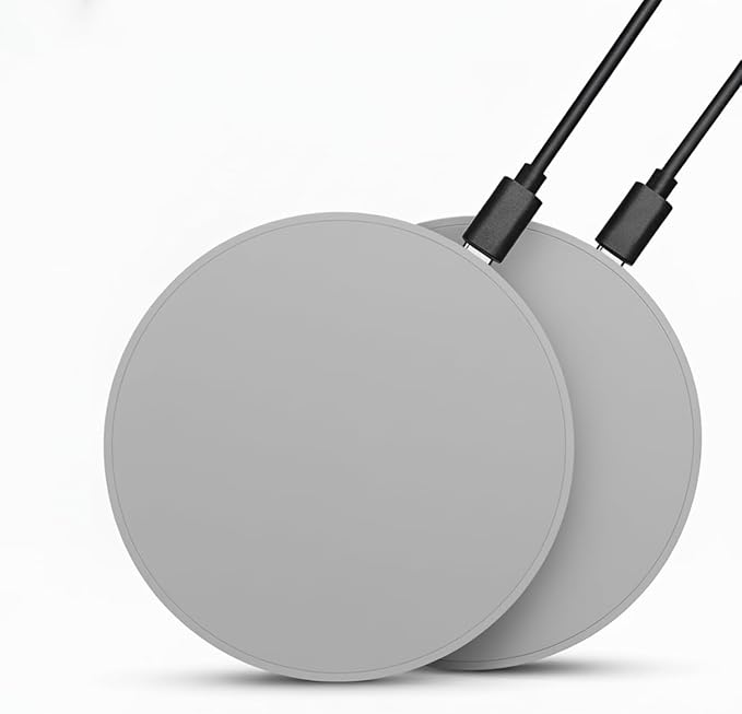 2Pcs Fast Wireless Charger 15W Max Wireless Charging Stand Compatible with iPhone 17/17Plus/17Pro/16/16Plus/16Pro /15/14/13/12/11/X/XR Samsung Galaxy S25/S24/S23/S22/S21/S20/S10/S9/S8 Note 20