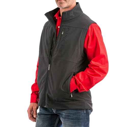 Cinch mens Bonded Softshell Vest With Concealed Carry PocketsFleece Vest