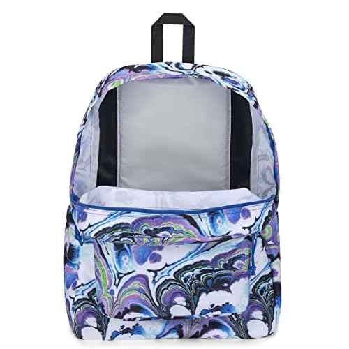 JanSport Superbreak Backpack - Durable, Lightweight Premium Backpack, Marble Mood Blue Iolite