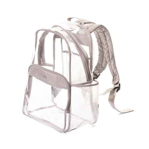Baggallini Clear Backpack - Lightweight Large 11.5x 15.5x 6 Inch Clear Bag