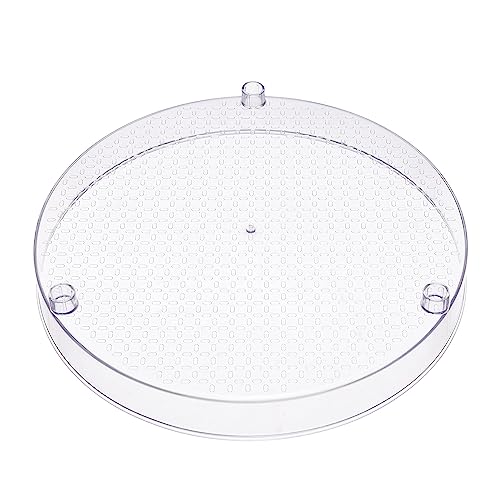 Amazon Basics 2 Tier Lazy Susan Turntable Organizer for Condiments, 12" Diameter, Clear - size: 12" Diameter, 2 Tier