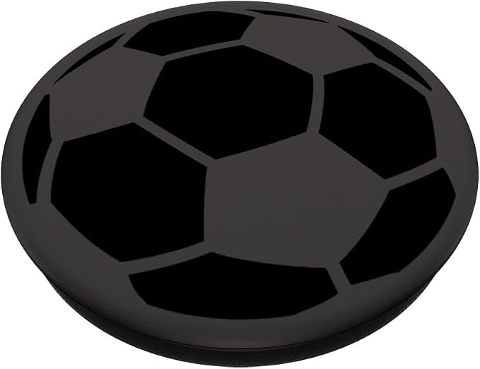 Gray Black Soccer Ball PopSockets Adhesive PopGrip