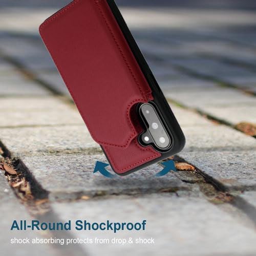 Wallet Case for Samsung Galaxy A17 5G 2025 RFID Blocking Card Holders| Kickstand | Shockproof TPU Shell | PU Leather | Magnetic Closure | Protective Flip Folio Cover | Black