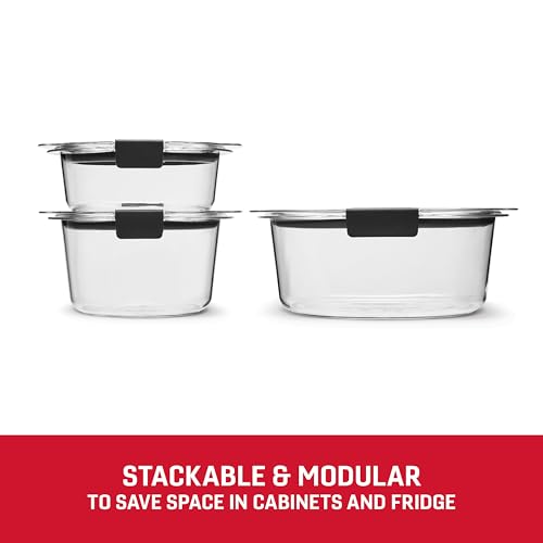Rubbermaid Brilliance® Round Leak Proof Food Storage Containers, 6 Piece Set (Pack of 2) - size: Set of 3 Round Containers (Pack of 2)