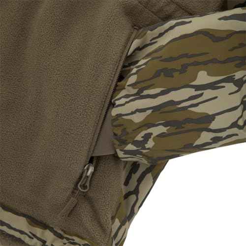 Drake Waterfowl Eqwader MST Camo 1/4 Zip Jacket, Waterproof, Fleece-Lined, Adjustable Cuffs, Men¡¯s Hunting Pullover