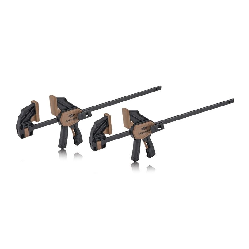 Spec Ops Trigger Clamp for Woodworking 13" Medium One-Handed Bar Clamp/Spreader 165 Lbs. 2-Pack